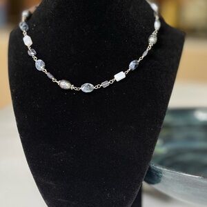 Silpada Silver and Blue Necklace with Elegant Design